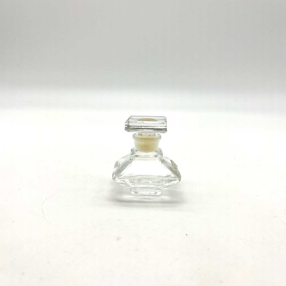 Vintage Miniature Clear‎ Glass Perfume Bottle with Stopper Decorative Display